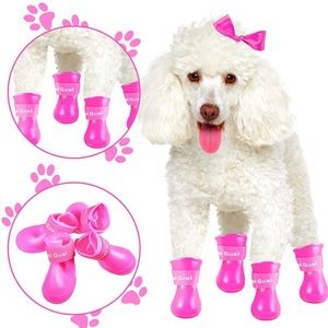 NWT 8pc Pink & Black Rainboots